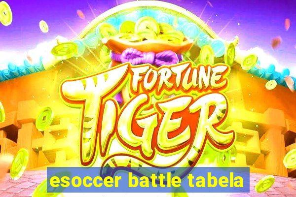 esoccer battle tabela